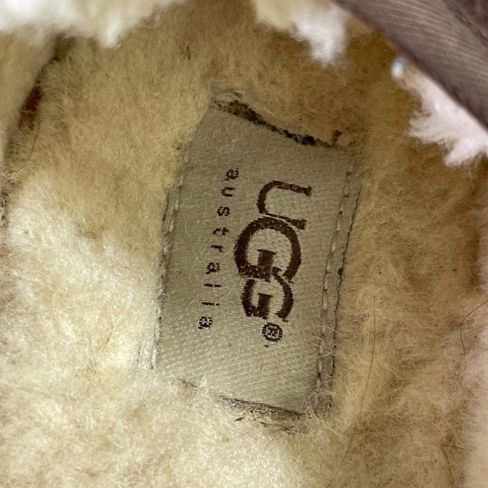 UGG Australia Scuff Romeo II Slippers Brown Leather Shearling Slip On Men's 13